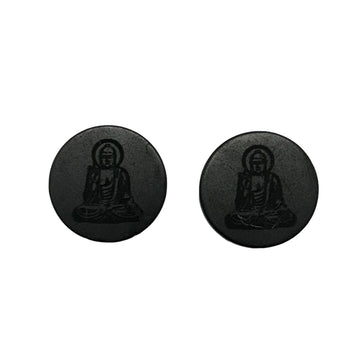 Shungite Emf Cell Phone Tile Engraved Buddha 30mm