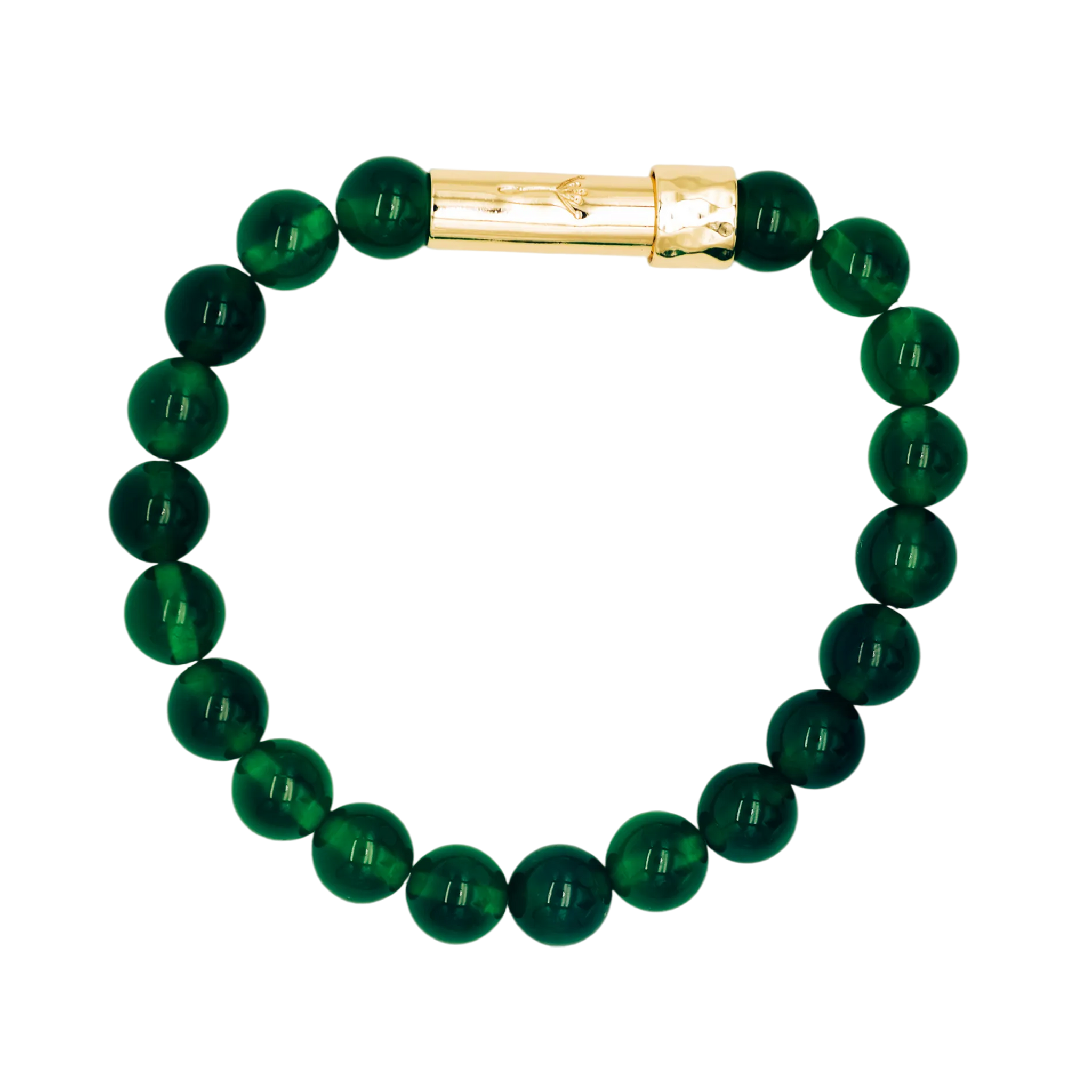 Wish Capsule Bracelet: Green Onyx 8mm