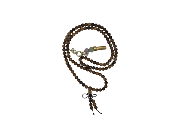 Manifestation Necklace: Dark Wood Beads Necklace