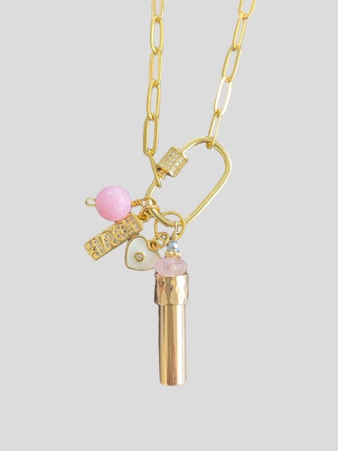 Manifestation Necklace- 30” 18kt gold vermeil chain w/custom charms